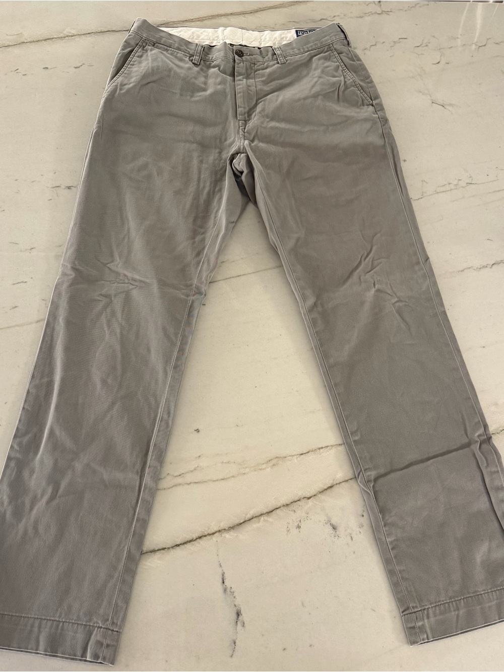 Polo Ralph Lauren Pants 32x32 Gray 100% Cotton Classic Fit Mens (Tag 34X34)